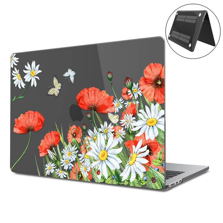 EG Hardcase (MacBook Air 13" M3 2024, Blumen, Transparent)