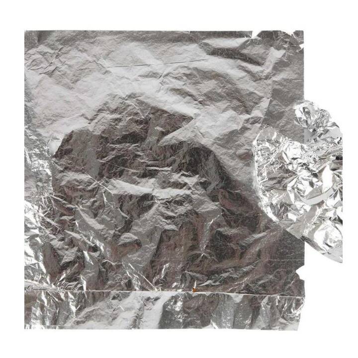CREATIV COMPANY Feuille d'aluminium artisanale (16 cm x 16 cm, Argent)