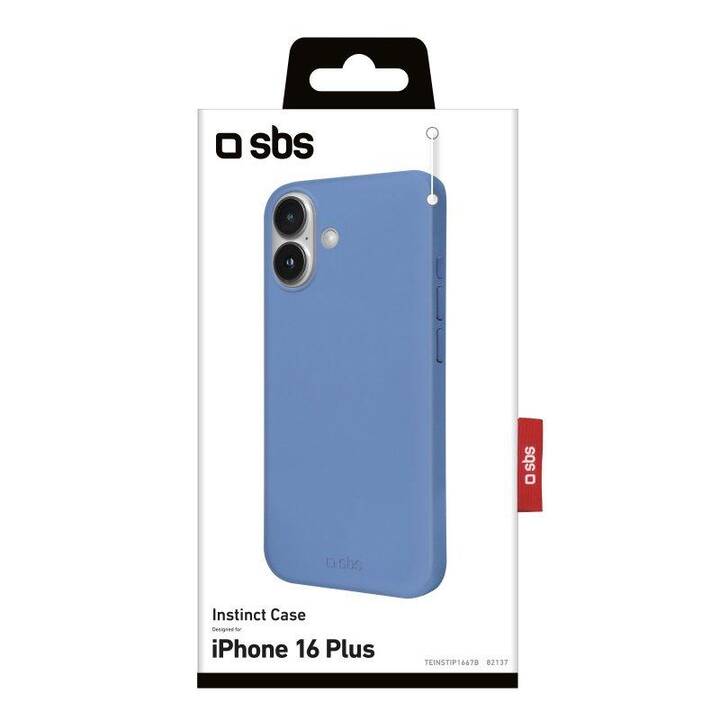 SBS Backcover Instinct (iPhone 16 Plus, Bleu)