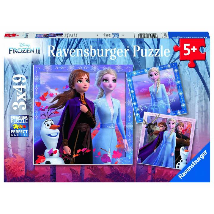 RAVENSBURGER Frozen Film e fumetto Puzzle (3 x 147 x, 49 x)