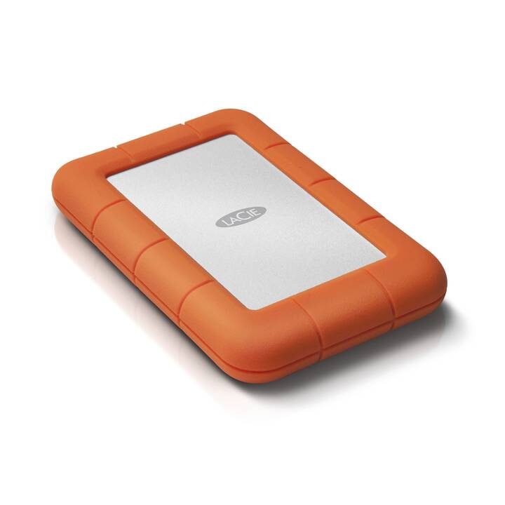 LACIE Rugged Mini (USB di tipo C, 5000 GB, Argento, Arancione)