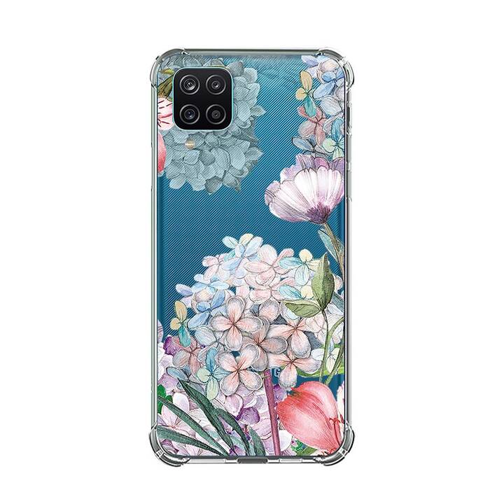 EG Backcover (Galaxy A22 5G, Fleurs, Transparent)