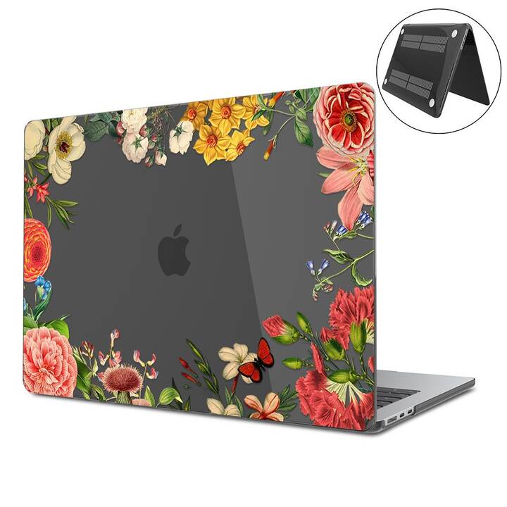 EG Hardcase (MacBook Air 13" M2 2022, Fiore, Transparente, Nero)