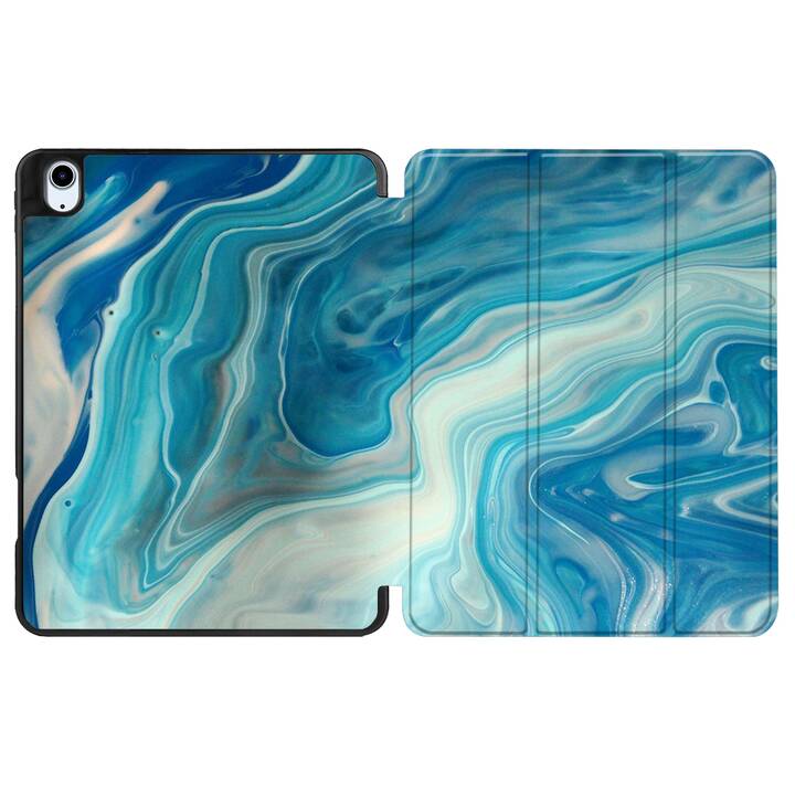 EG coque pour iPad Air 10.9" (2022) 5e génération - bleu - marbre