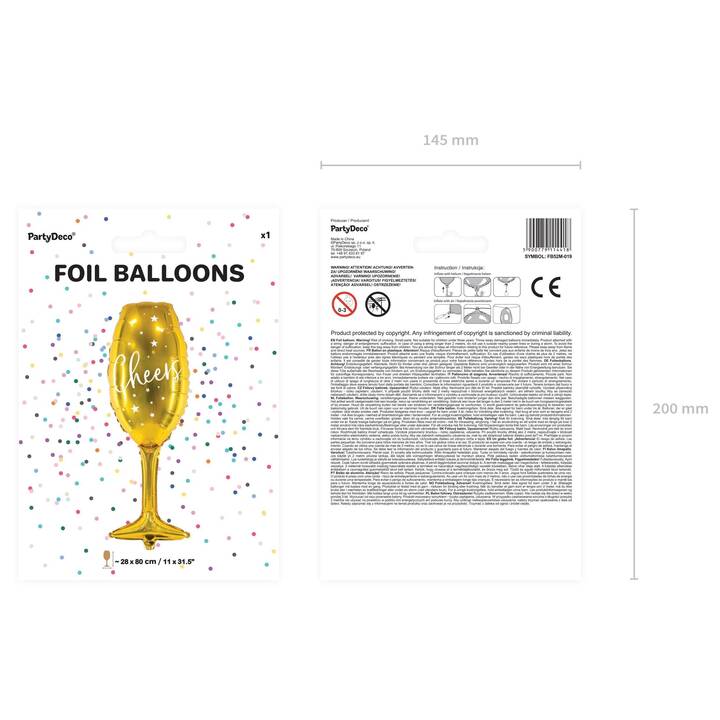 PARTYDECO Folienballon (1 Stück)