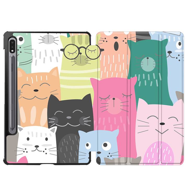 EG Flip cover pour Samsung Galaxy Tab S7 FE 12.4" (2021) - Dessin animé multicolore