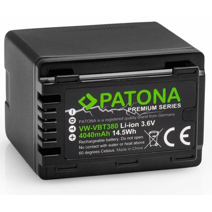 PATONA Panasonic Accu de caméra (Lithium-Ion, 3800 mAh)