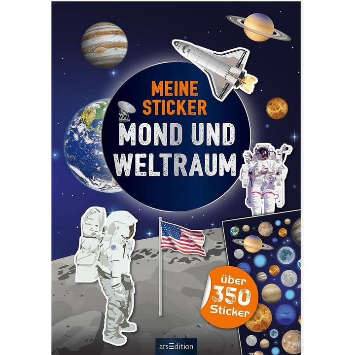 ARSEDITION Stickerbuch Moon And Space (Mehrfarbig)