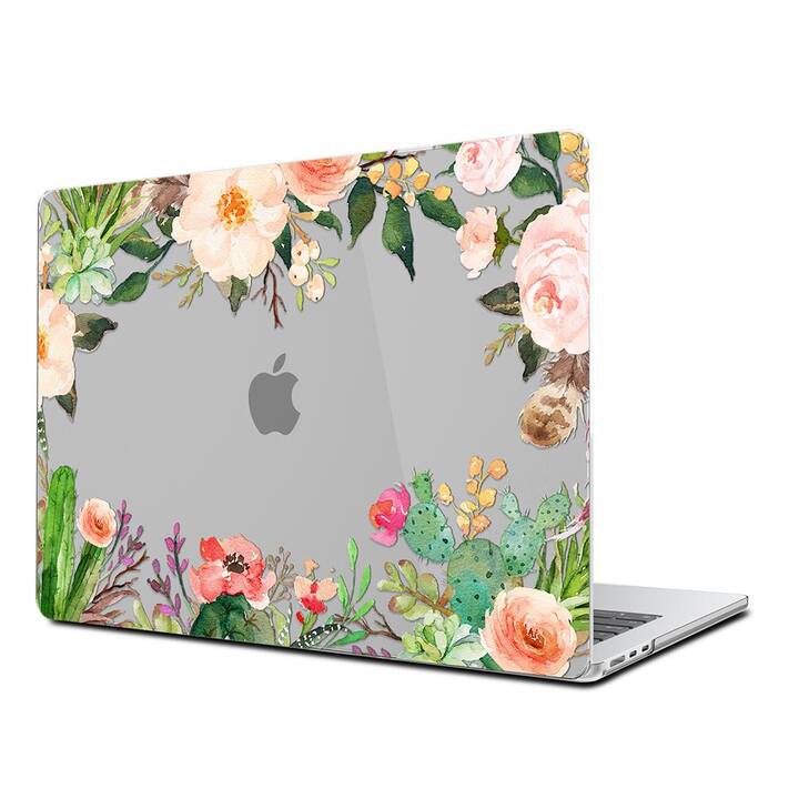 EG Hardcase (Macbook Air 15" M2 2023, Blumen, Rosa)