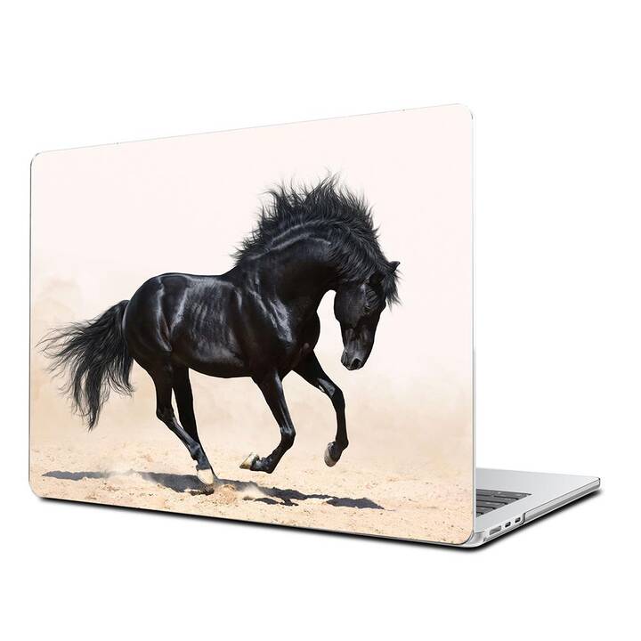 EG Coque rigide (MacBook Air 13" M2 2022, Chevaux, Noir)