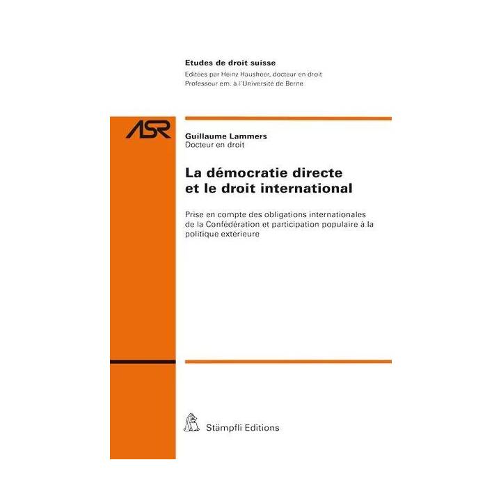 La démocratie directe et le droit international