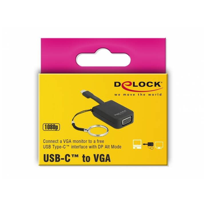 DELOCK Adapter (USB C, VGA, 0.03 m)