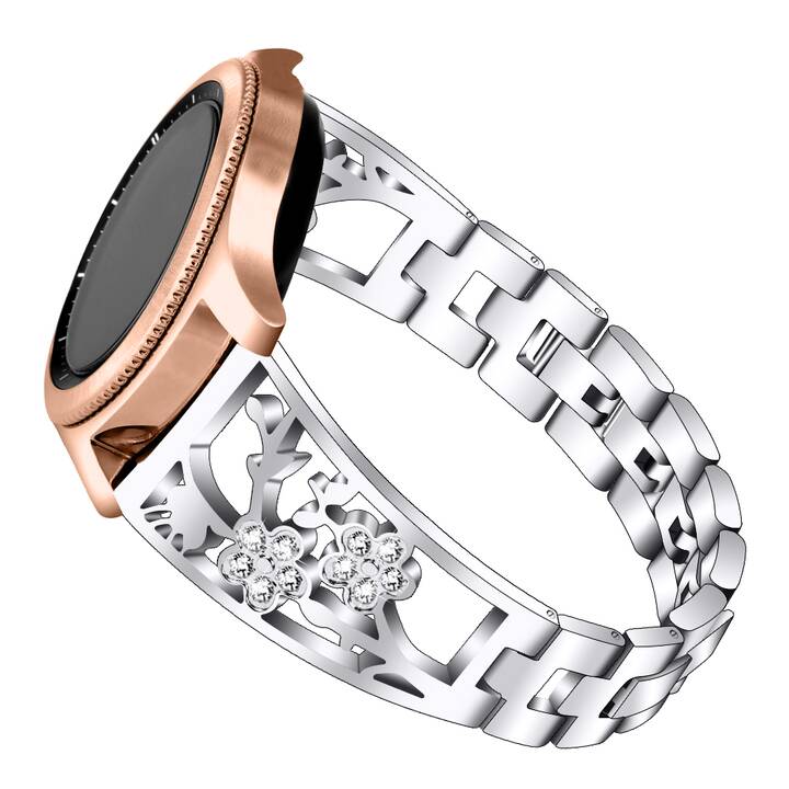 EG Armband (Samsung Galaxy Galaxy Watch Active 2 40 mm / Galaxy Watch Active 2 44 mm / Galaxy Watch Active 40 mm, Silber)