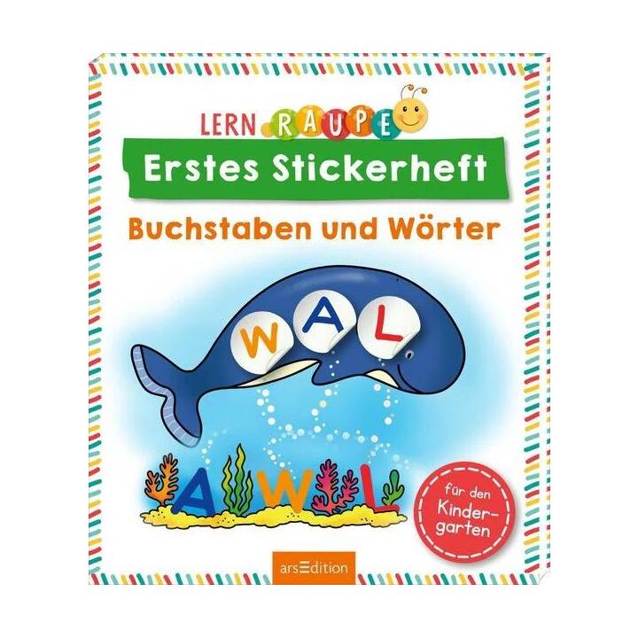 Lernraupe - Erstes Stickerheft - Buchstaben und Wörter