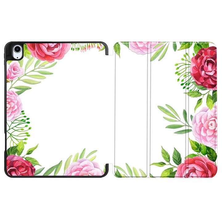 EG coque pour iPad Air 10.9" (2022) 5e génération - rose - fleurs