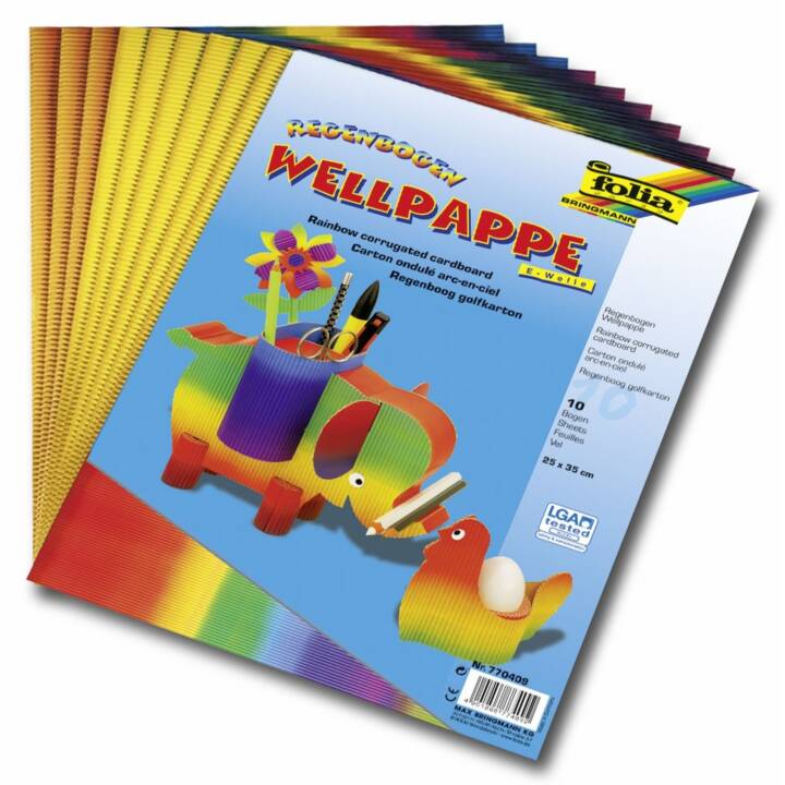 FOLIA Wellpappe (Mehrfarbig, 10 Stück)