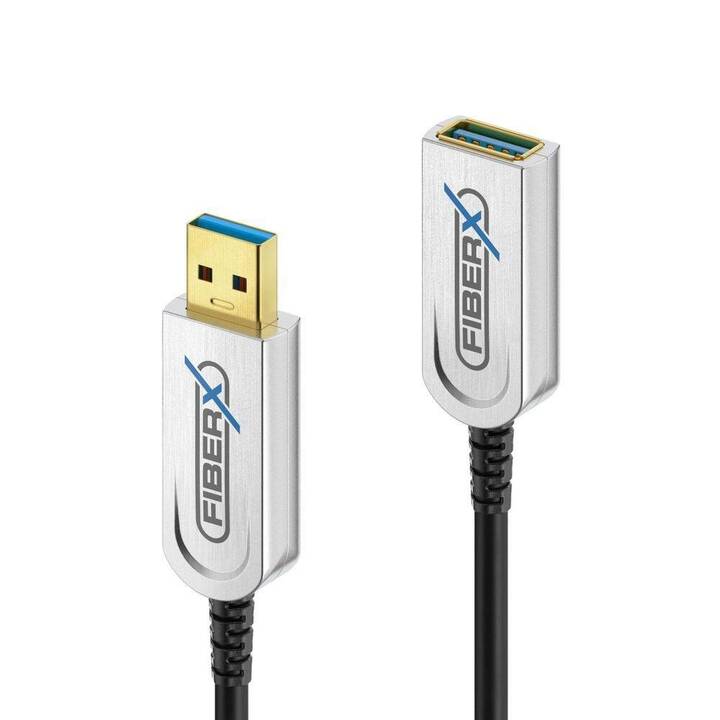 FIBERX Câble (USB A, USB de type A, 40 m)