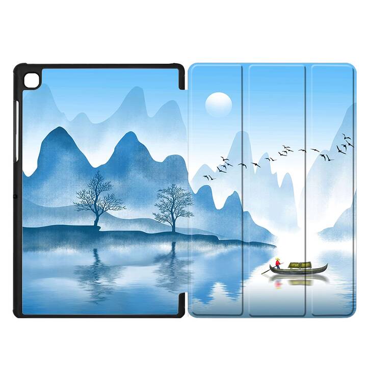 EG coque pour Samsung Galaxy Tab A7 Lite 8.7" (2021) - bleu - peinture de paysage