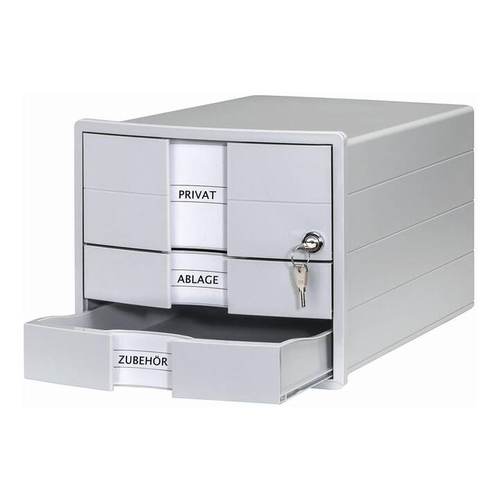 HAN Büroschubladenbox Impuls  (A4, C4, 28 cm  x 36.7 cm  x 23.5 cm, Grau)