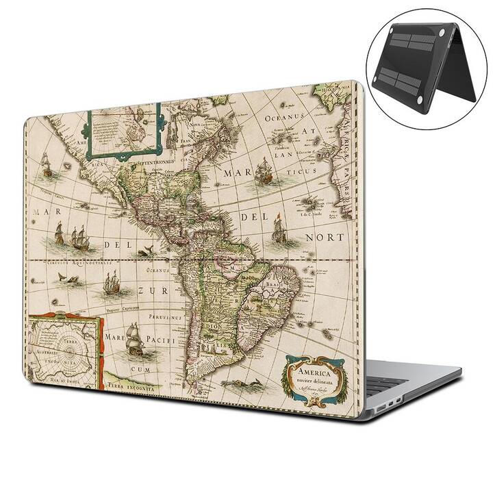 EG Hardcase (MacBook Air 13" M2 2022, Carta geografica, Marrone)