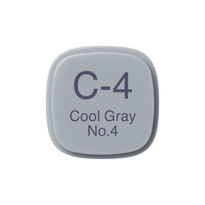 COPIC Marcatori di grafico Classic C-4 Cool Gray No.4 (Grigio, 1 pezzo)
