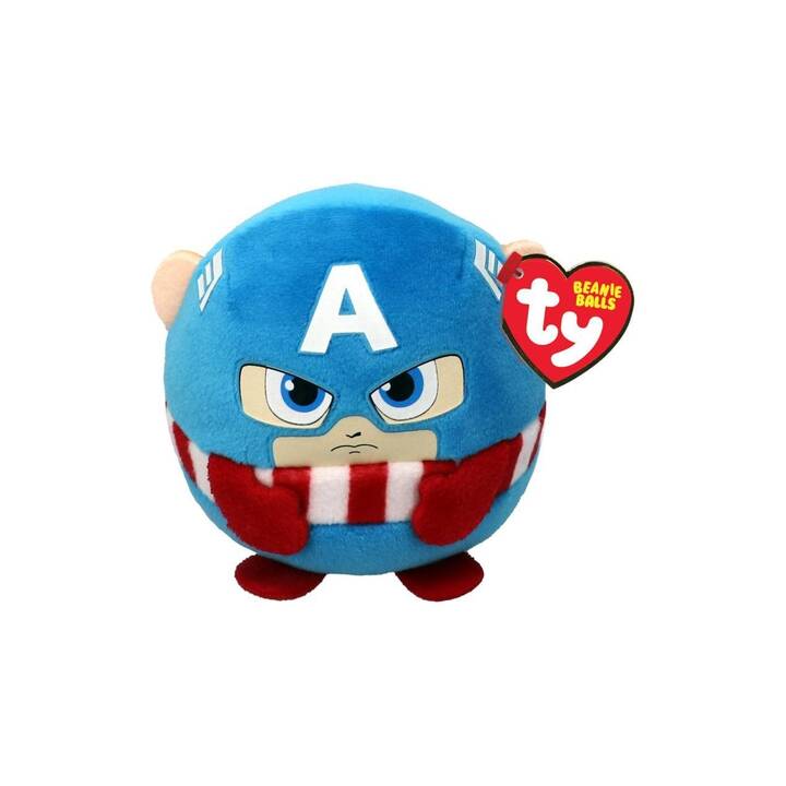 TY Captain America (10 cm, Blu, Rosso)