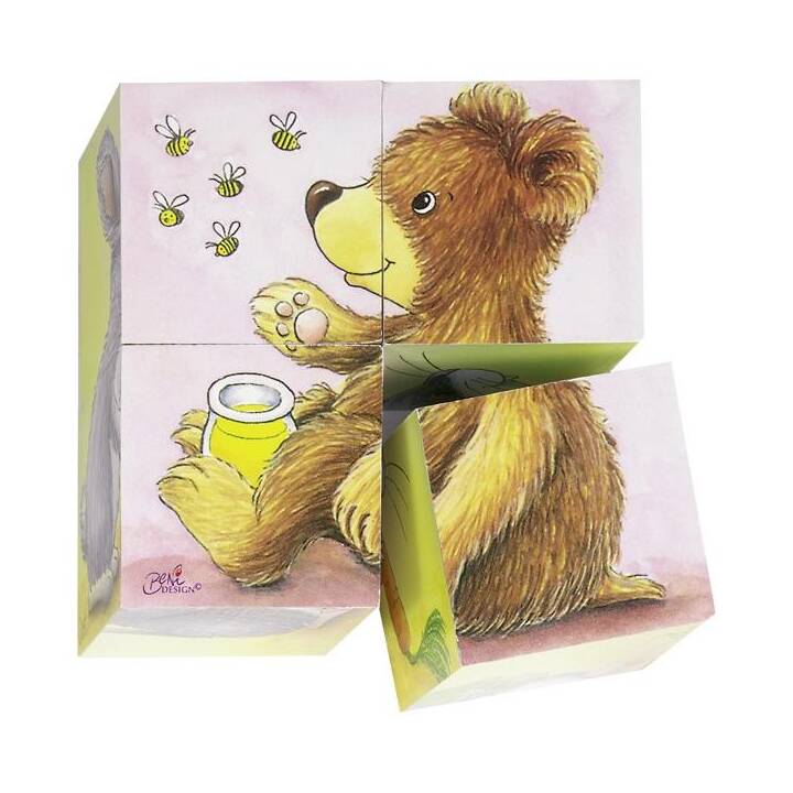 ROBERT KUHN Animali Cubo puzzle (6 x 4 pezzo)