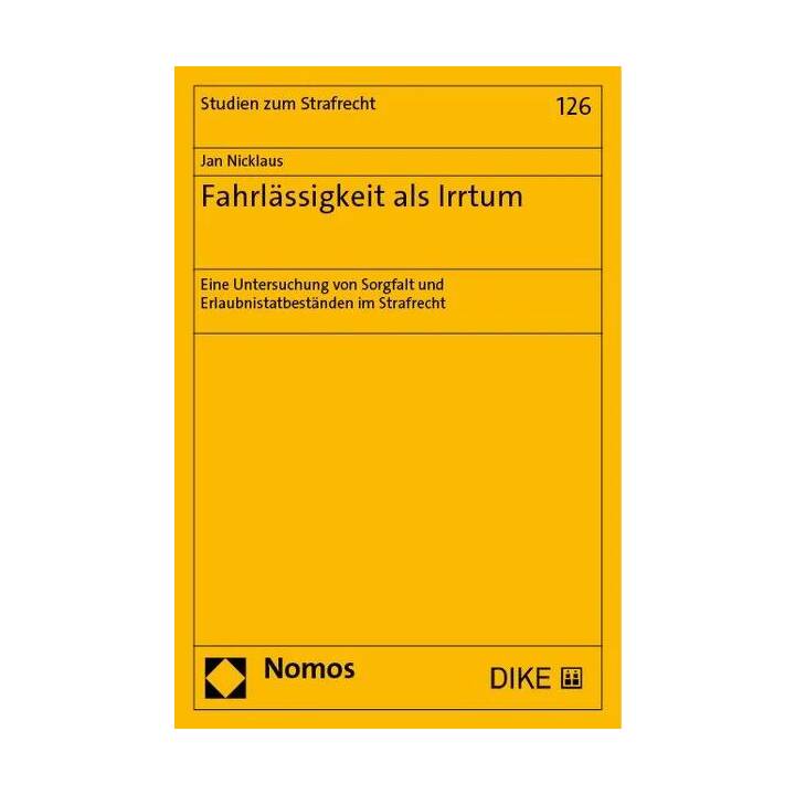 Fahrlässigkeit als Irrtum