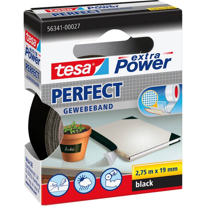 TESA Bande de tissu Extra Power Perfect (19 mm x 2.75 m, 1 pièce)
