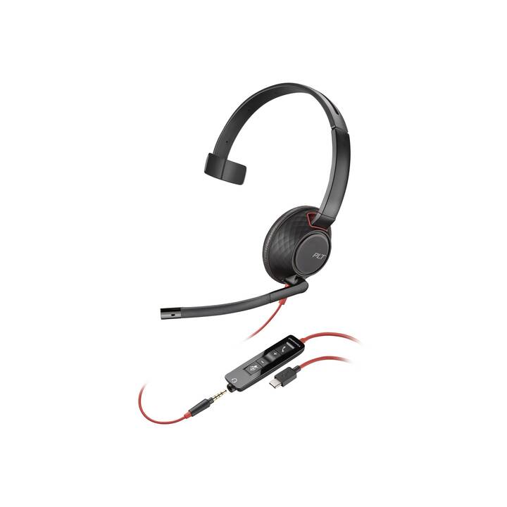 HP Office Headset Blackwire C5210 (On-Ear, Kabel, Schwarz)