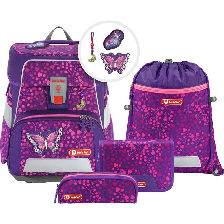 STEP BY STEP Jeu de sacoches Space Shine Butterfly Night (20 l, Pourpre)