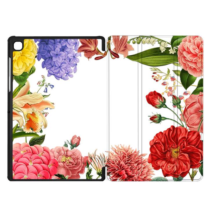 EG coque pour Samsung Galaxy Tab A7 Lite 8.7" (2021) - blanc - fleurs