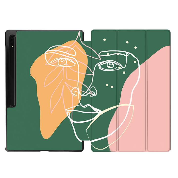 EG cover per Samsung Galaxy Tab S8 Ultra 14.6" (2022) - Verde - una linea art