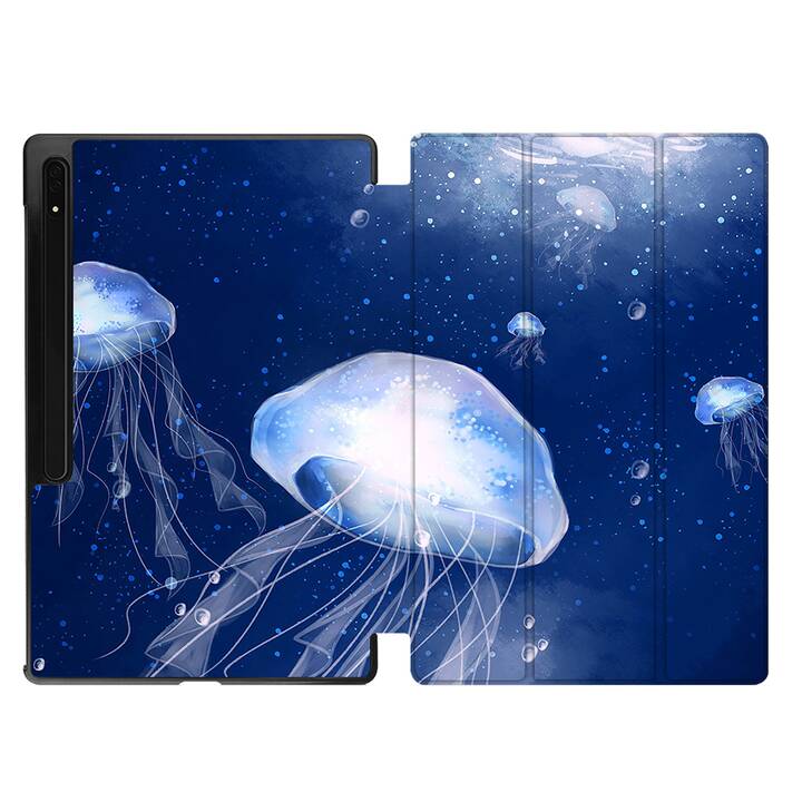 EG coque pour Samsung Galaxy Tab S8 Ultra 14.6" (2022) - Bleu - Méduse