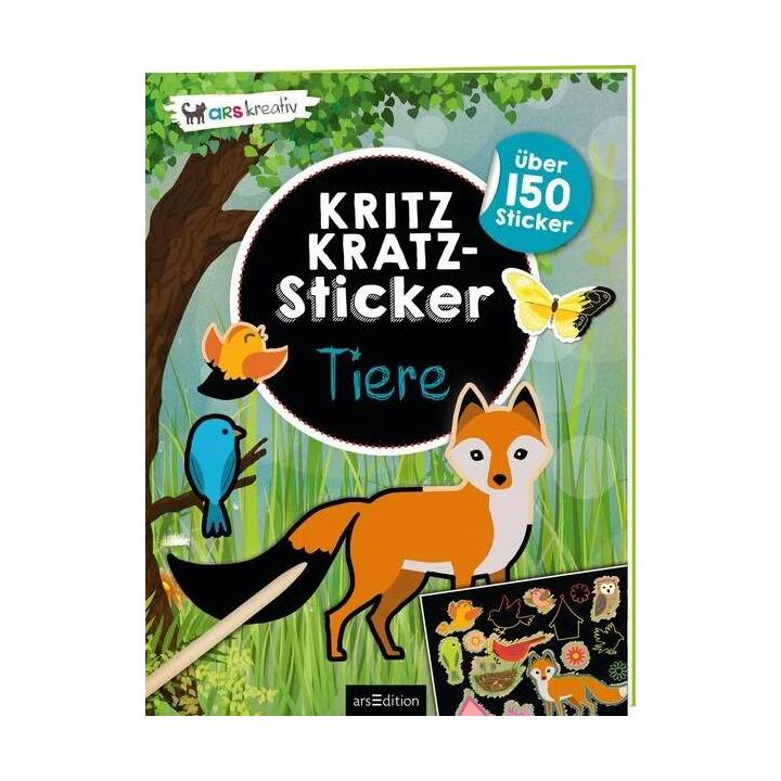 Kritzkratz-Sticker Tiere