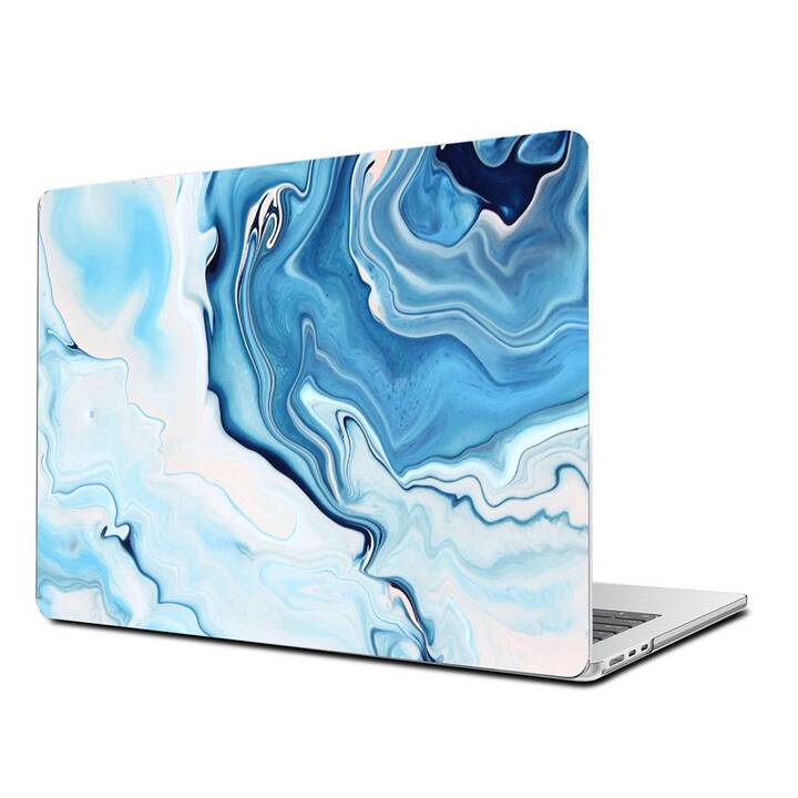 EG Coque rigide (Macbook Air 15" M3 2024, Marbre, Bleu)