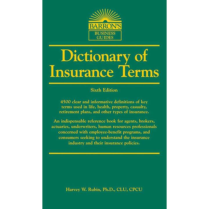 Dictionary of Insurance Terms