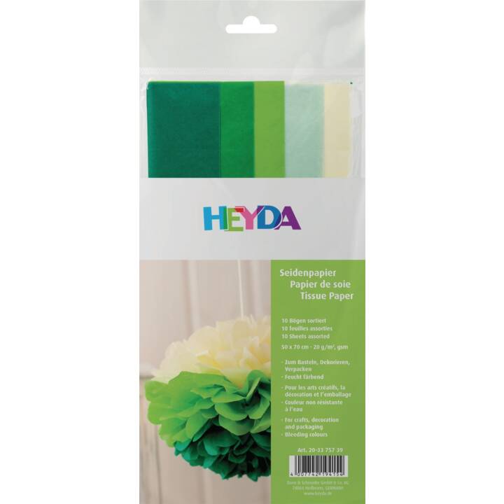 HEYDA Seidenpapier (Grün, 10 Stück)