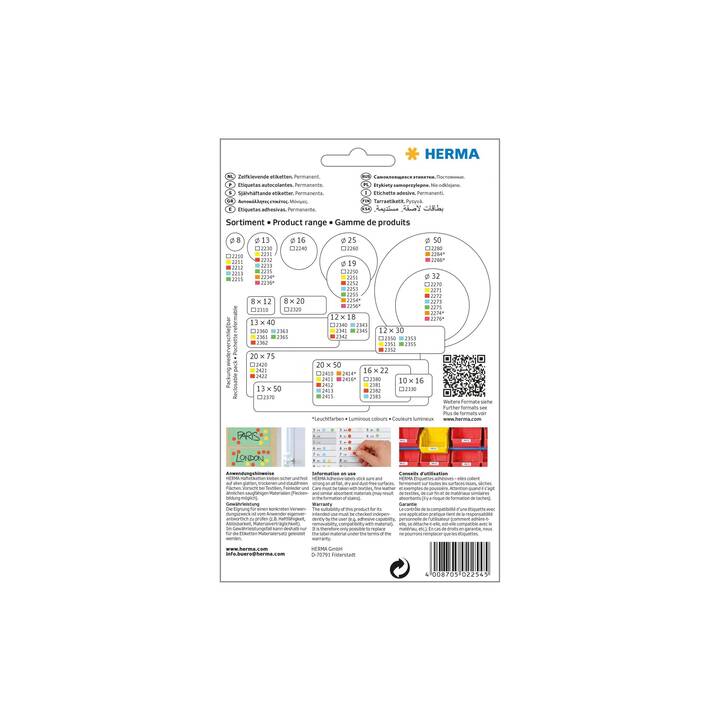 HERMA Foglie etichette per stampante (19 x 19 mm)