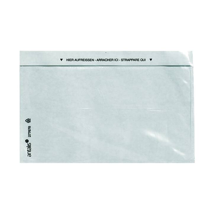 ANTALIS Dokumententasche (C6/5, Transparent, 1000 Stück)