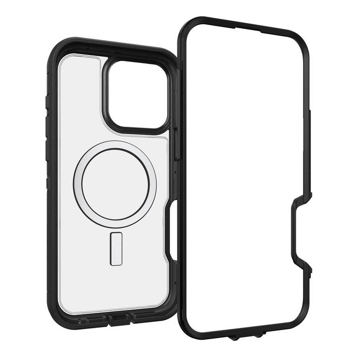 OTTERBOX Backcover MagSafe Defender (iPhone 16 Pro Max, Transparente, Nero)