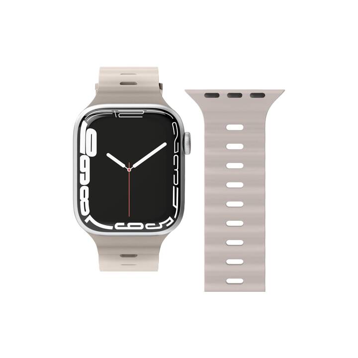 VONMÄHLEN Wave Armband (Apple Watch Ultra 2 / SE / Series 9 / Series 3, Silber)