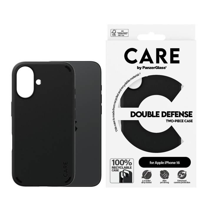 CARE Backcover (iPhone 16, Transparente)