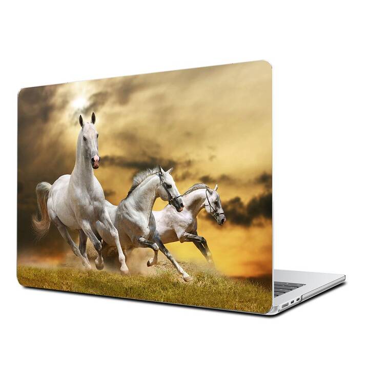 EG Coque rigide (MacBook Air 13" M2 2022, Chevaux, Blanc)