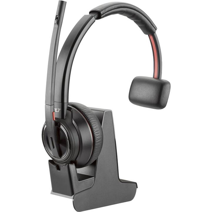 HP Office Headset Poly Savi 8210 (On-Ear, Kabellos, Schwarz)