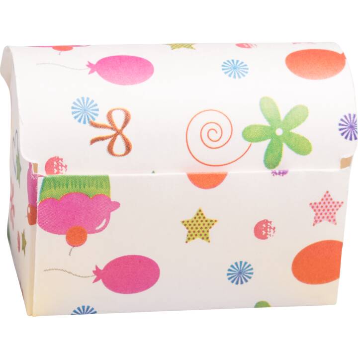 DEMMLER Geschenkbox Happy birthday (4 Stk, Luftballon, Stern, Blumen)
