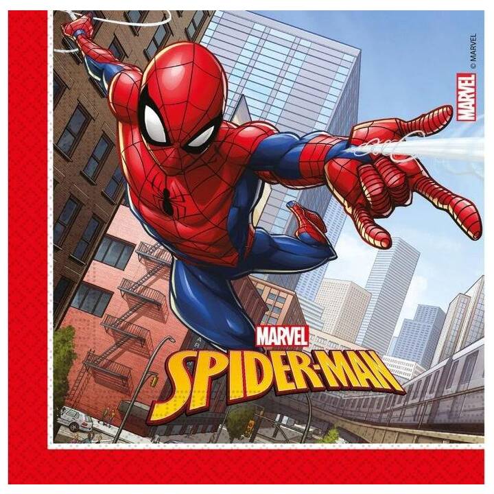 AMSCAN Tovagliolo di carta Spiderman (33 cm x 33 cm, 20 pezzo)