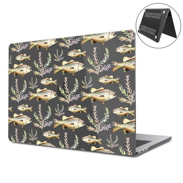 EG Coque rigide (MacBook Air 13" M2 2022, Poisson, Transparent, Noir)