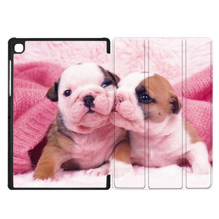 EG coque pour Samsung Galaxy Tab A7 Lite 8.7" (2021) - marron - chiens