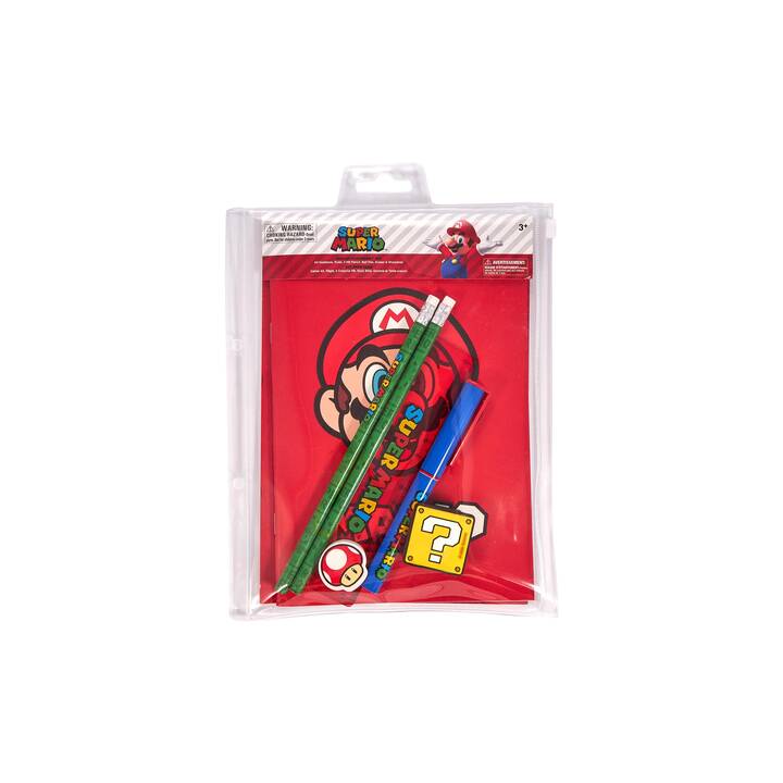 AMSCAN Set di note Super Mario (Transparente, Rosso)